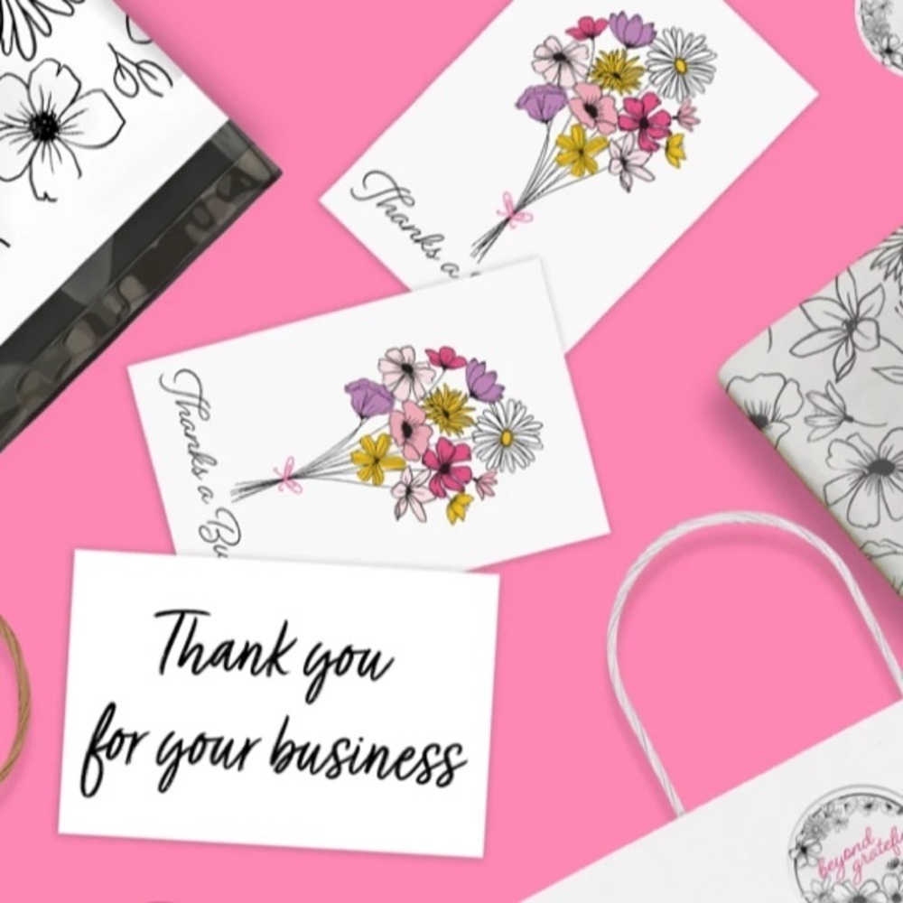 20 (4” x 6”) Thanks a Bunch 4”x 6” Flat Thank You Cards Inserts BRAND NEW - Picture 7 of 7